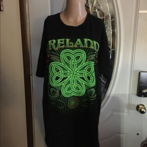 Green Celtic Cross & Snakes Women's Black T-Shirt